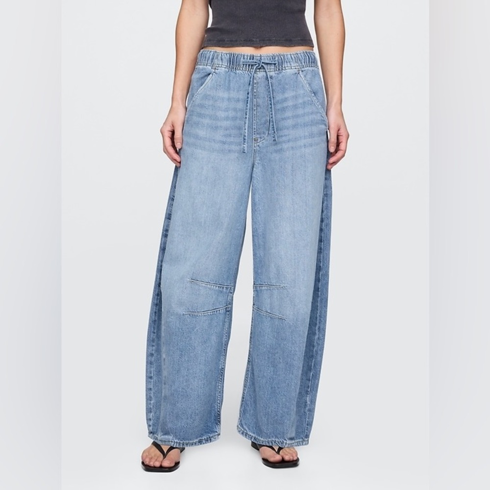 Gap Women's Mid Rise UltraSoft Easy Horseshoe Jeans size L